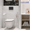 Комплект CERSANIT CITY SMART CO DPL EO slim инсталляция VECTOR кнопка ESTETICA пласт. черный матовый 68305