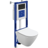 Комплект CERSANIT CITY SMART DPL EO инсталляция AQUA 40 SMART M кнопка ESTETICA пластик черный матовый с 69324