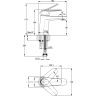 Смеситель для раковины средний CERSANIT DIY LARA черный 68152